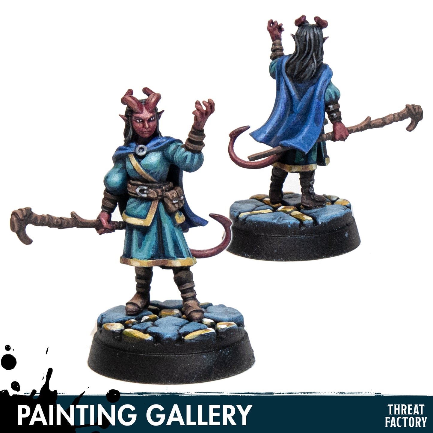 Tiefling Mage Woman - 28mm D&D Miniature
