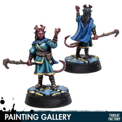 Tiefling Mage Woman - 28mm D&D Miniature