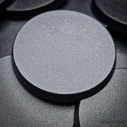 40mm Round Bases | Plain Black Plastic Bases for Wargames| Miniature Wargaming Bases