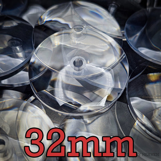32mm Round Flying Clear Plastic Base
