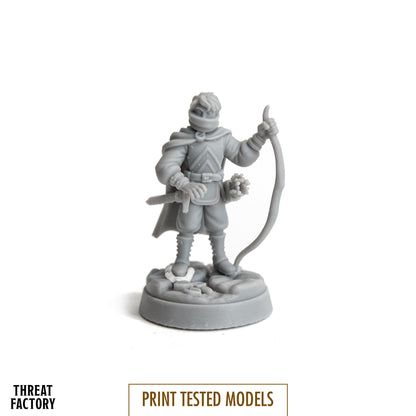 Human Archer Scout - 28mm D&D Miniature