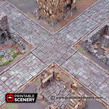 Modular Ruined Road Tiles
