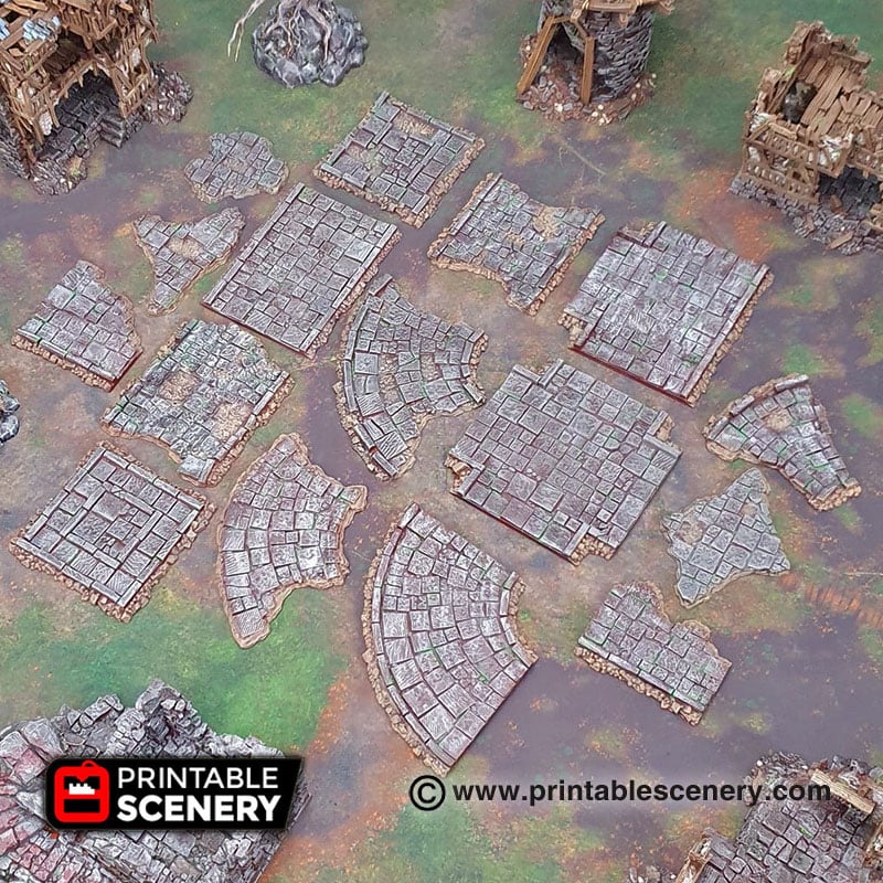 Modular Ruined Road Tiles