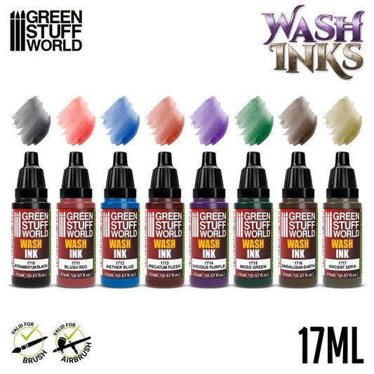 Green Stuff World Paint Set x8 Acrylic Wash Ink Paints