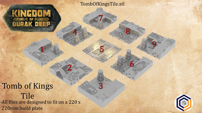 Dwarven Tomb Of Kings Tile Set - Kingdom of Durak Deep