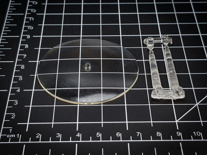 60mm Round Flying Bases – Clear Plastic Stands for Sci-Fi & Fantasy Wargaming Miniatures